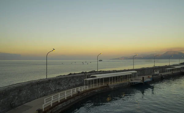 Sonnenuntergang Über Capri Einem Der Attraktivsten Reiseziele Der Welt — Stockfoto
