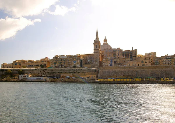 Валлетта Мальта Листопада 2014 Валлетта Капітал Острів Мальта Вид Місто — стокове фото