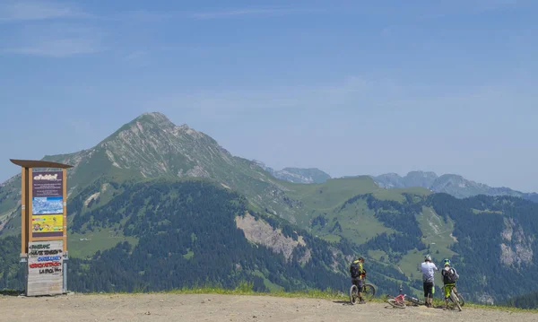 Zomer Landschap Franse Alpen Indicatoren Vallei Abondance Regio Toeristische Portes — Stockfoto