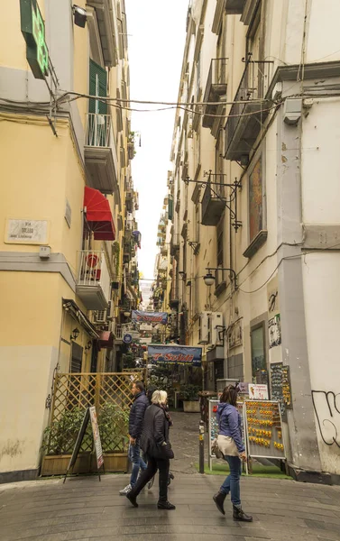 Naples Italia Noviembre 2015 Día Típico Otoño Quartieri Spagnoli Barrio — Foto de Stock