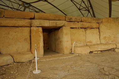 Malta Adası ,Avrupa - 11 Kasım 2014 . Hagar Qim - M.Ö. 3600-3200 yılları arasında Uzanan Malta Akdeniz Adası'nda bulunan megalitik tapınak kompleksi, Unesco Miras Alanı dahil. 