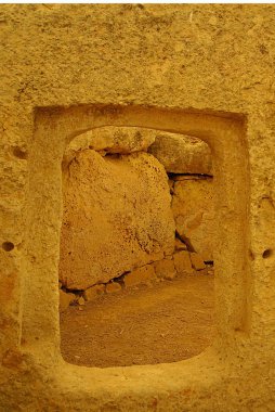 Malta Adası ,Avrupa - 11 Kasım 2014 . Hagar Qim - M.Ö. 3600-3200 yılları arasında Uzanan Malta Akdeniz Adası'nda bulunan megalitik tapınak kompleksi, Unesco Miras Alanı dahil. 