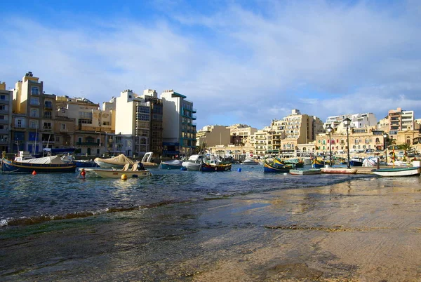 Île Malte Europe Novembre 2014 Belle Matinée Automne Spinola Bay — Photo