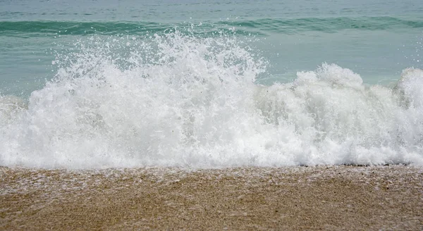 Fale Morze Widok Plażę — Zdjęcie stockowe