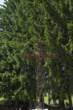 güzel yaz manzarası Fransız Alpleri'nde 