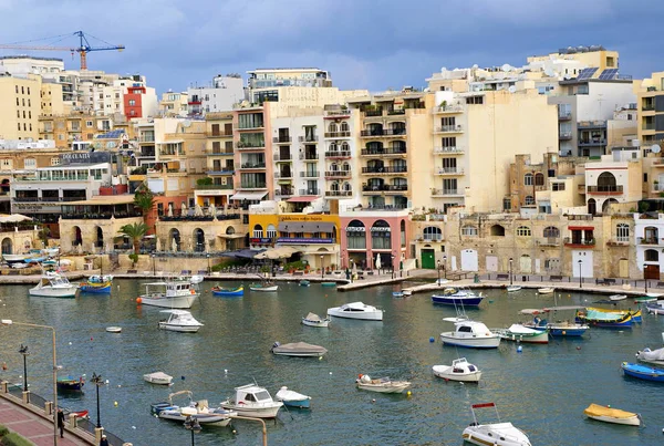 Julian Island Malta November 2014 Beautiful Morning Spinola Bay Julian — стоковое фото