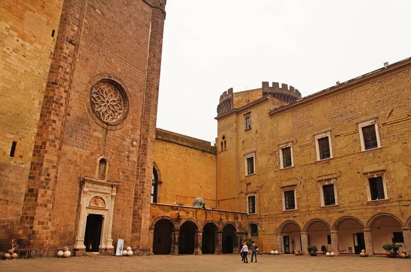 Naples Itália Novembro 2015 Paredes Dentro Castelo Medieval Nuovo Novo — Fotografia de Stock