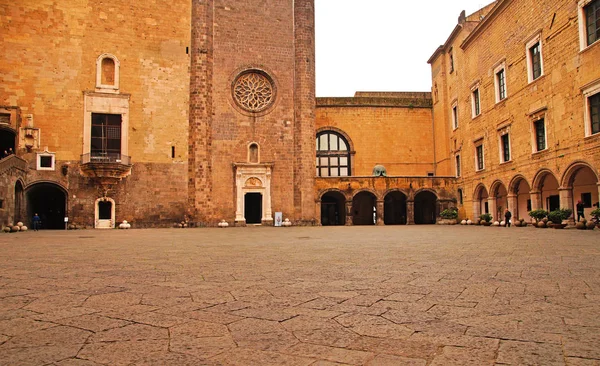 Naples Itália Novembro 2015 Paredes Dentro Castelo Medieval Nuovo Novo — Fotografia de Stock