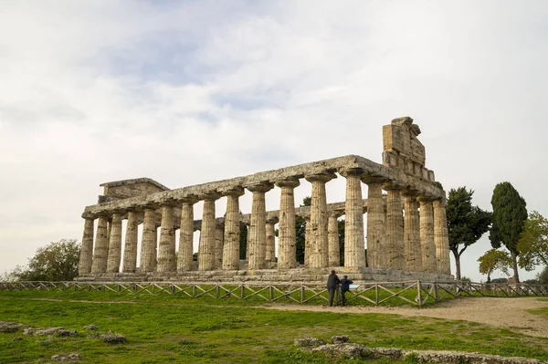 Tarde Otoño Paestum Patrimonio Humanidad Por Unesco Con Algunos Los —  Fotos de Stock