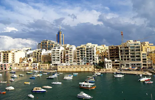 Julians Bay Ilha Malta Novembro 2014 Costa Maltesa Julians Bay — Fotografia de Stock