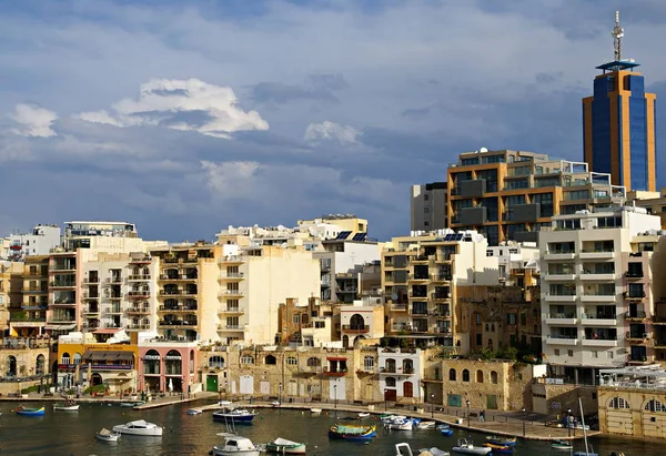Julians Bay Malta Island Listopadu 2014 Maltské Pobřeží Zálivu Středomořský — Stock fotografie