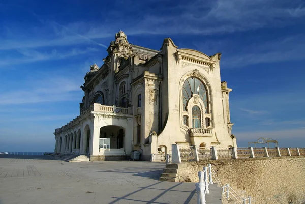 Seafront Laut Hitam Constanta City Rumania Dengan Bangunan Casino Simbol — Stok Foto
