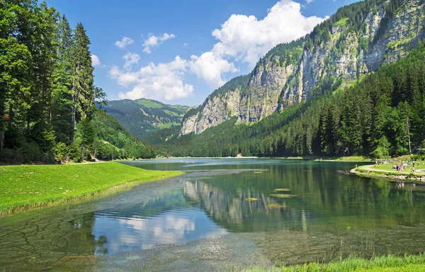 Bergsee Natursee Der Region Haute Savoie Französische Alpen Eine Attraktion — Stockfoto