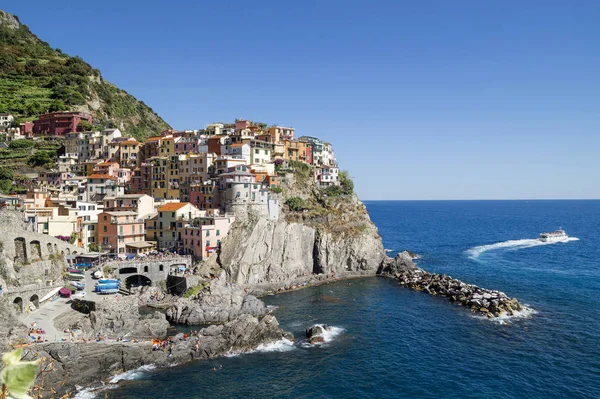 Manarola Cinque Terre Italien Juni 2015 Bunte Manarola Berühmtes Dorf — Stockfoto