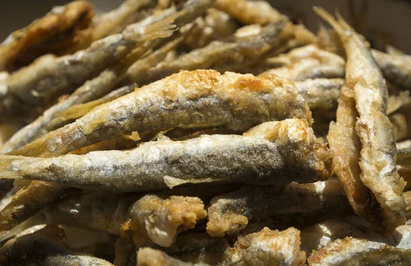 Einfach Essen Einfach Kochen Gebratene Sardellen — Stockfoto