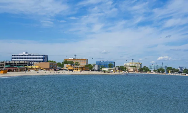 Mamaia Rumänien Maj 2016 Vacker Vårdag Stranden Svarta Havet Mamaia — Stockfoto