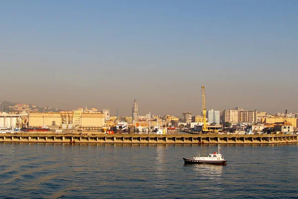 Naples Italy November 2015 Morning View Harbor Naples Pollution Smog — Stock Photo, Image