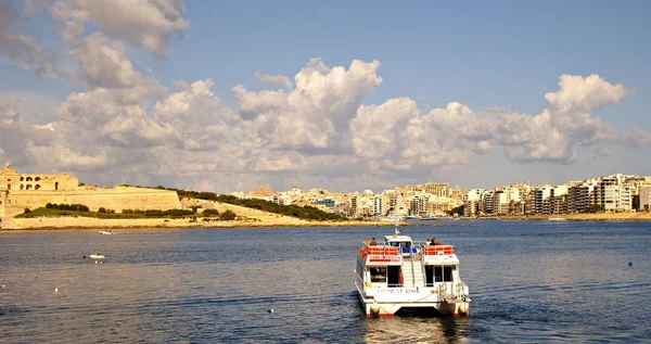 Valletta Mediterranean Sea Island Malta Europe November 2014 Паромы Острове — стоковое фото