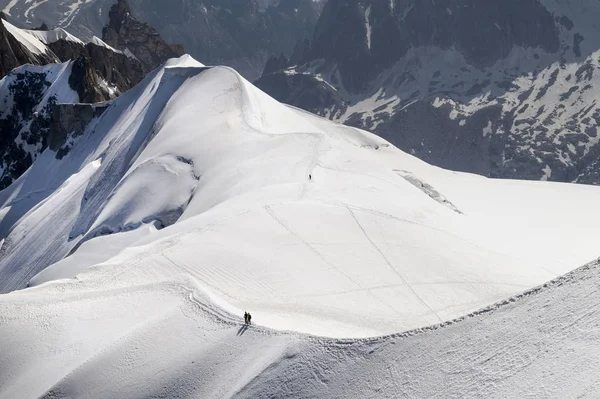 Rustige Ochtend Uitzicht Aiguille Midi 842 Berg Mont Blanc Massief — Stockfoto