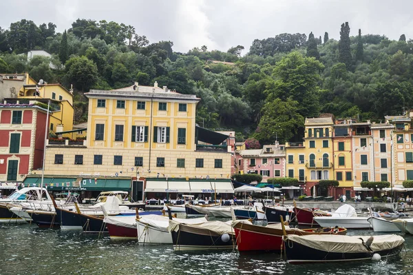 Portofino Liguria Italia Junio 2015 Tarde Verano Lluvioso Portofino Village — Foto de Stock