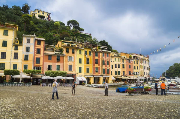 Portofino Liguria Italia Junio 2015 Tarde Verano Lluvioso Portofino Village — Foto de Stock