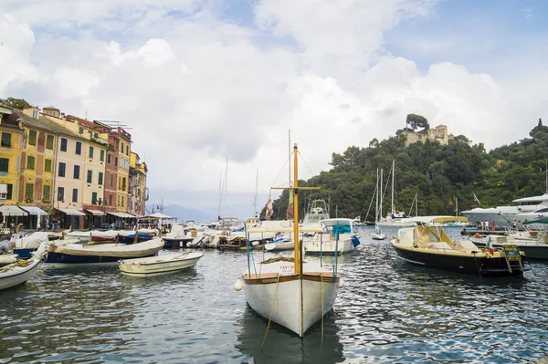 Portofino Ligurië Italië Juni 2015 Regenachtige Avond Zomer Portofino Village — Stockfoto