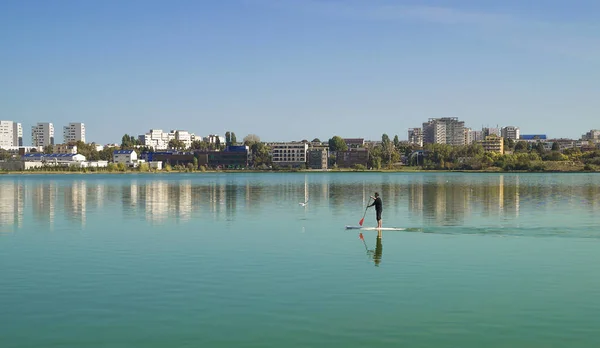 Constanta Romania Octubre 2015 Tiempo Libre Soleado Día Otoño Lago — Foto de Stock