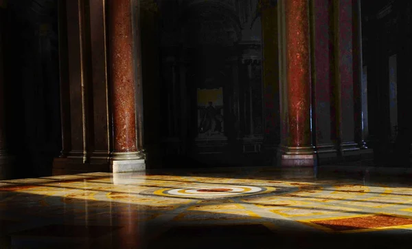 意大利卡塞塔 2015年11月11日 欧洲最大的宫殿卡塞塔的雷亚尔宫的内部景观 — 图库照片