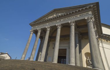 Torino, İtalya, Avrupa - 28 Haziran 2015 . Torino'daki Gran Madre di Dio Kilisesi.