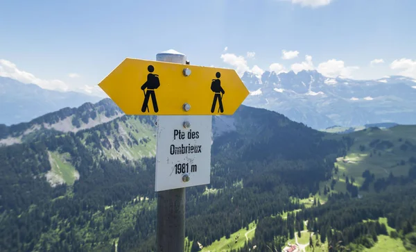 Nyári Táj Alpok Hegység Portes Soleil Franciaország Svájc Együtt — Stock Fotó