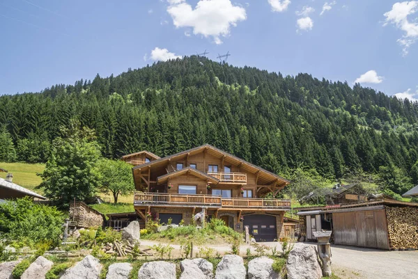 Morgins Schweiz Juli 2015 Morgins Village Skidort Och Populärt Semestermål — Stockfoto