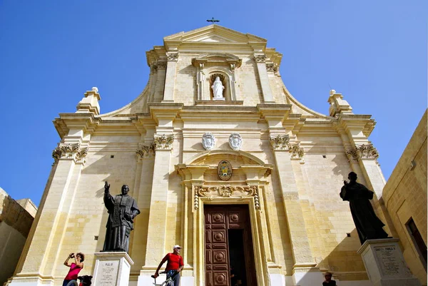 Victoria Isla Gozo Islas Maltese Noviembre 2014 Catedral Victoria Ciudadela —  Fotos de Stock
