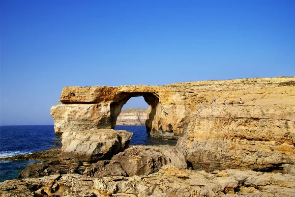Gozo Island Maltese Island November 2015 Azure Window One Most — Stock Photo, Image