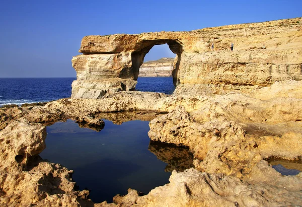 Wyspa Gozo Wyspa Maltańska Listopada 2015 Azure Window Jedna Najpiękniejszych — Zdjęcie stockowe