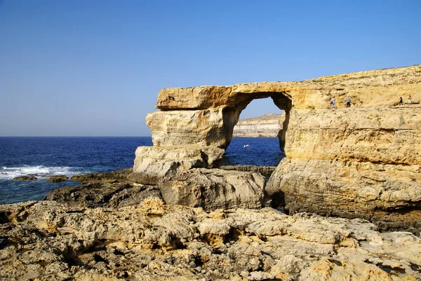 Wyspa Gozo Wyspa Maltańska Listopada 2015 Azure Window Jedna Najpiękniejszych — Zdjęcie stockowe