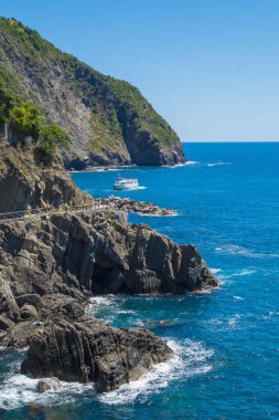 Cinque Terre Ulusal Parkı , Riomaggiore alan, Il La Spezia Ligurian kıyıları