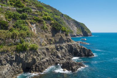Cinque Terre Ulusal Parkı , Riomaggiore alan, Il La Spezia Ligurian kıyıları