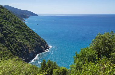 Cinque Terre Ulusal Parkı, Riomaggiore bölgesi, La Spezia eyaletinde Ligurian sahili