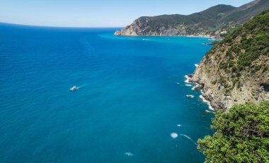 Cinque Terre Ulusal Parkı, Riomaggiore bölgesi, La Spezia eyaletinde Ligurian sahili