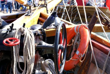 Port Constanta, Romanya - 25 Mayıs 2014 . Brice Mircea ,Romanya Askeri Deniz Kuvvetleri Okul Gemisi ,Karadeniz Uzun Gemiler Regatta 2014 yarışmasının katılımcılarından biri. 