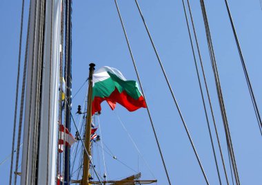 Port Constanta, Romanya - 25 Mayıs 2014 . Brice Mircea ,Romanya Askeri Deniz Kuvvetleri Okul Gemisi ,Karadeniz Uzun Gemiler Regatta 2014 yarışmasının katılımcılarından biri. 