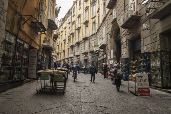 Naples Italia Noviembre 2015 Día Típico Otoño Nápoles Con Turistas — Foto de Stock