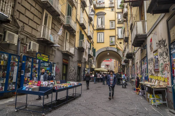 Naples Italia Noviembre 2015 Día Típico Otoño Nápoles Con Turistas — Foto de Stock