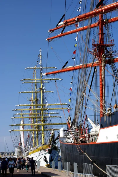 Port Constanta Roménia Maio 2014 Veleiros Que Participam Competição Black — Fotografia de Stock