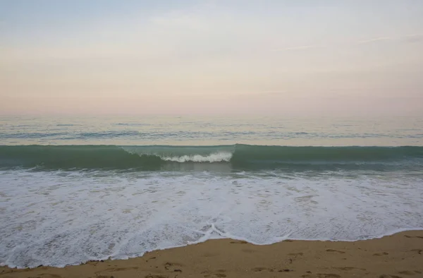 Crepúsculo Mar Negro Praia Golden Sands Bulgária — Fotografia de Stock