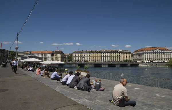 Ginebra Suiza Julio 2015 Vista Ginebra Suiza — Foto de Stock