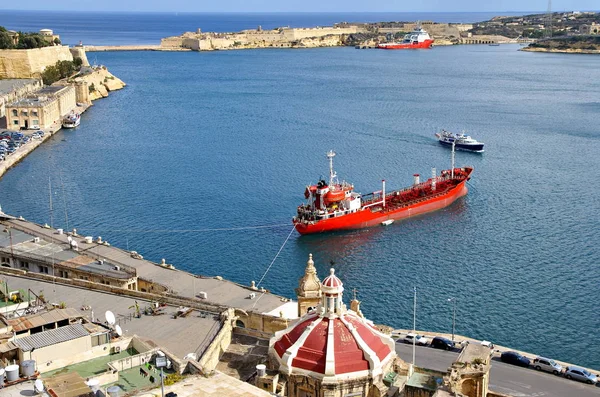 Porto Antigo Valetta Capital Ilha Malta Mar Mediterrâneo — Fotografia de Stock