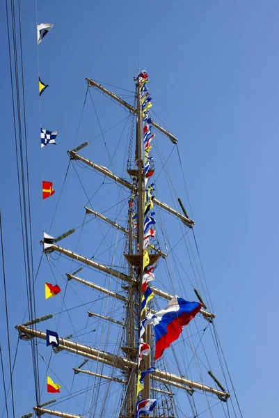 Köstence Romanya Nisan 2014 Port Karadeniz Uzun Boylu Gemiler Regatta — Stok fotoğraf