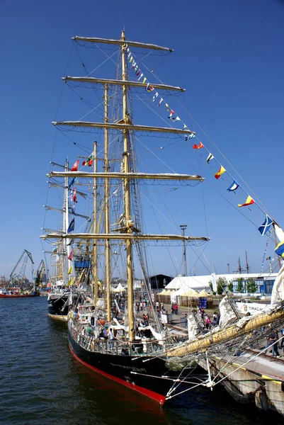 Port Constanta Roménia Maio 2014 Veleiros Que Participam Competição Black — Fotografia de Stock