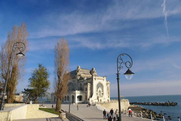 Old Casino in Constanta, Romania, on the promenade of the Black Sea coast in a winter morning.